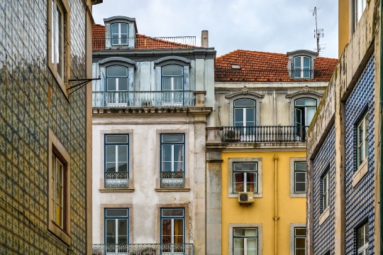 Facade of Buildings Lisbon