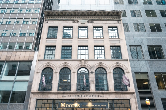 Facade of Fairweathers Building in Toronto