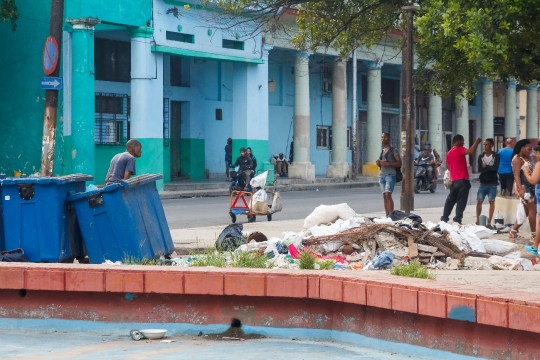 Garbage Dump in City Square