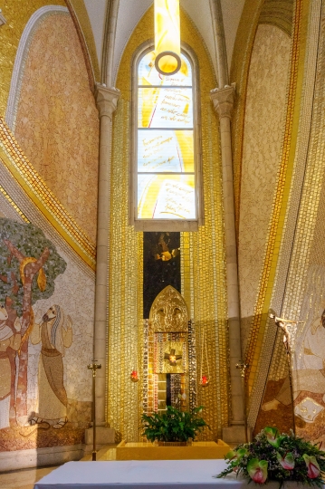 Gold Colored Decoration in Royal Cathedral Madrid