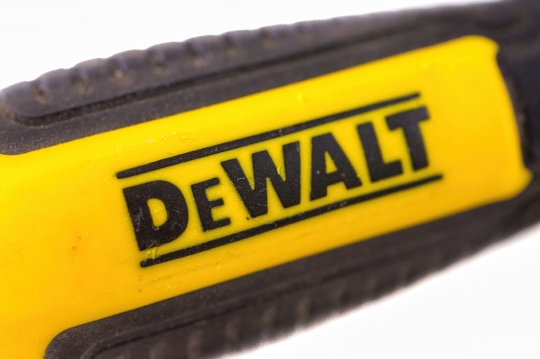 Handle of a DeWalt screwdriver.