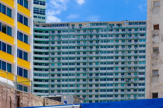 Havana, Cuba, The facade of the FOCSA building