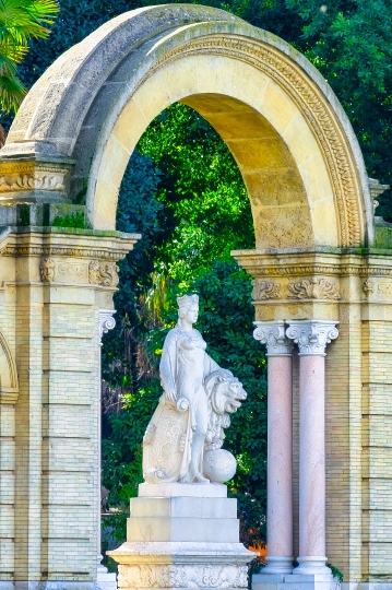 Hispania Statue in Fountain Glorieta de San Diego