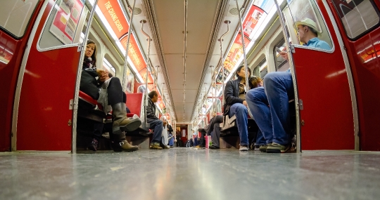 Inside A TTC Subway Train