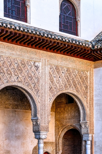 Islamic style decoration of arches and columns