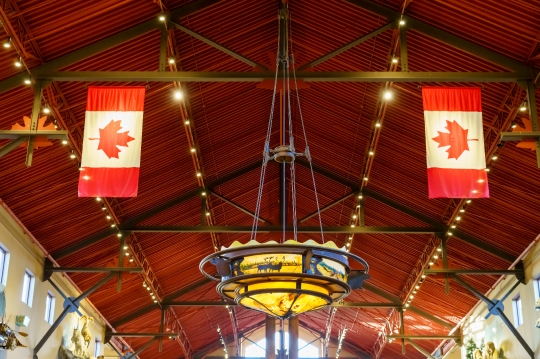 Lamp Canadian Flag Decoration