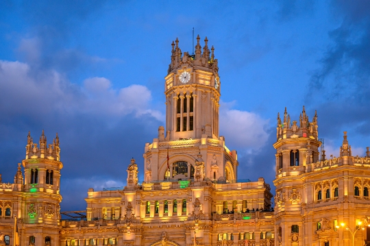 Madrid, Spain. Cibeles Center building.