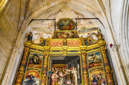 Medieval decoration in the Catholic Cathedral, Seville, Spain