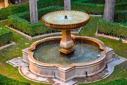 Medieval Fountain Courtyard