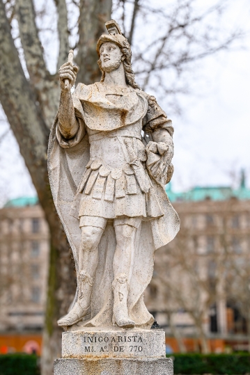 Medieval sculpture or stone statue of Inigo Arista