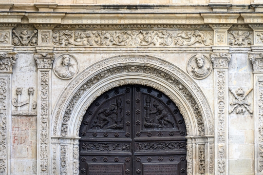 Medieval stone architecture of the Casa Consistorial or City Hal