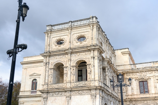 Medieval stone architecture of the Casa Consistorial or City Hal