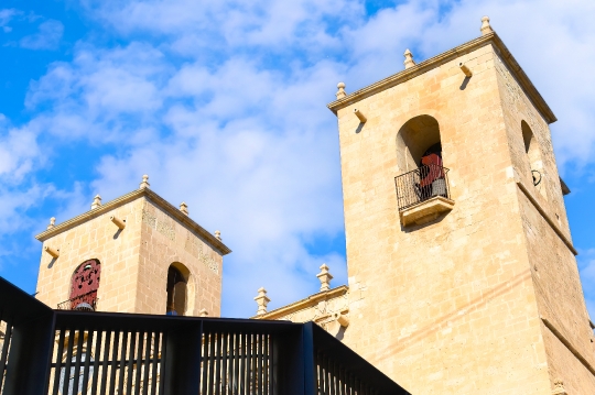 Medieval Stone Wall Church in Alicante, Spain