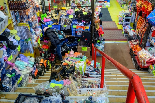 Merchandise on the Floor in Chinatown