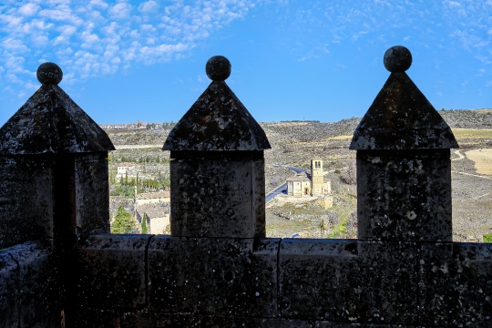 Merlons Fort Tower Alcazar Segovia