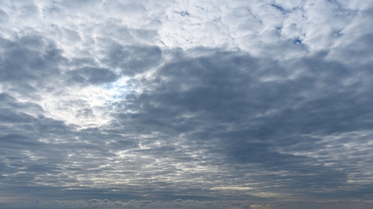 Morning cloud cover in a sky scene