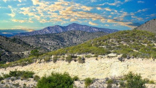 Morning clouds in semi-arid land