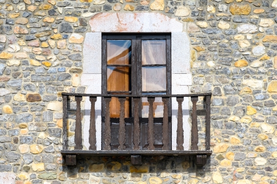 Old Window in Stone Wall