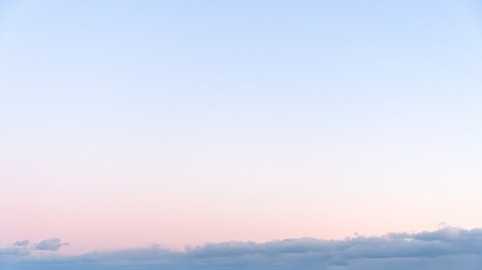 Pastel pink and blue colors in the sky