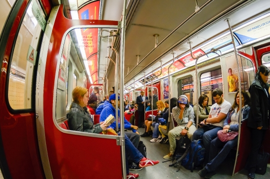 People In Subway Train Toronto