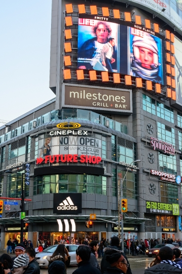 People in Yonge-Dundas Square