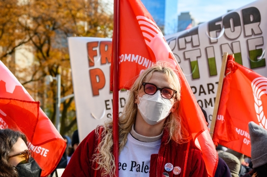 Person With Communist Flag