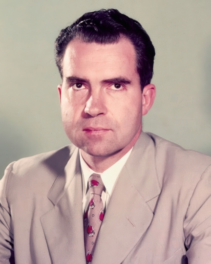 Portrait of Senator Richard Nixon.