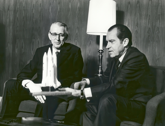 President Richard M. Nixon and Dr. James C. Fletcher, NASA Admin