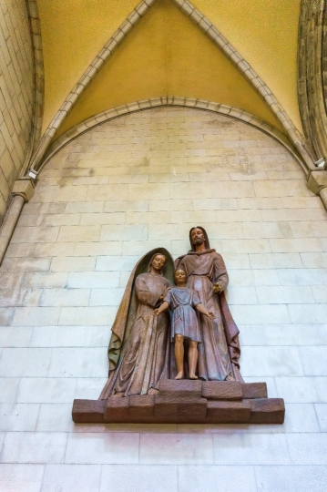 Religious Sculpture Art in Almudena Cathedral