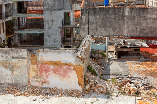 Rubble In Collapsed And Abandoned Building