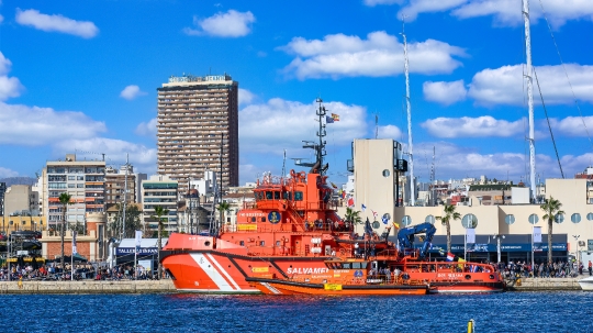 Salvamento Maritimo Ship in Waterfront