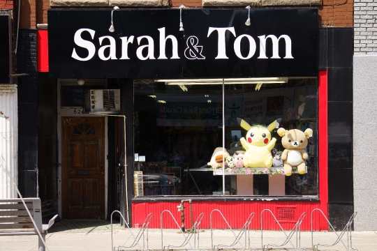 Sarah & Tom small business window.