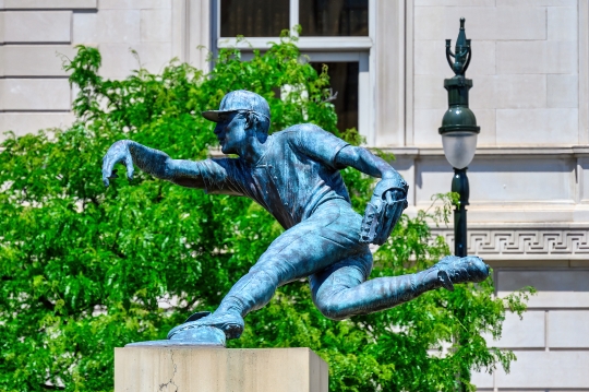 Sculpture Baseball Pitcher