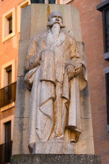 Sculpture Honoring Fernandez Caballero