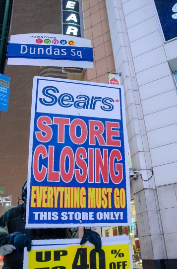 Sears Store Closing Sign