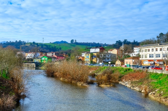 Sella River and Cityscape