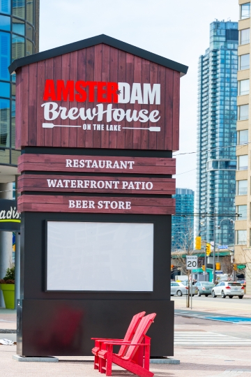 Sign of Amsterdam Brewhouse, Toronto, Canada