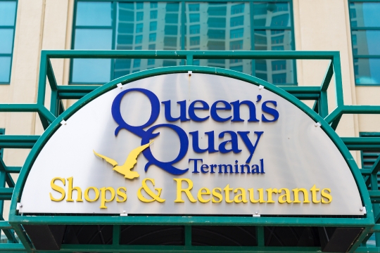 Sign of Queen_qt_s Quay Shops and Restaurants, Toronto, Canada