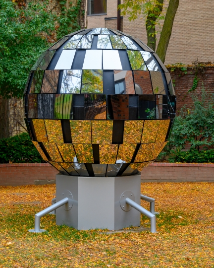 Sphere Sculpture with Mirror Pieces