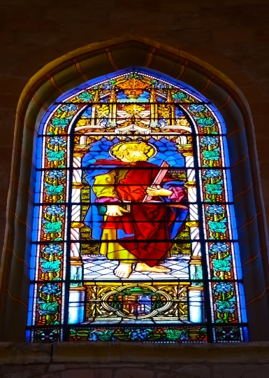 Stained Glass Window in Cathedral of Murcia