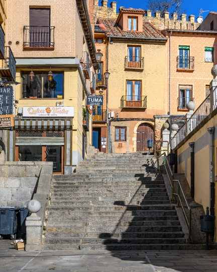 Steps in Town Square Segovia