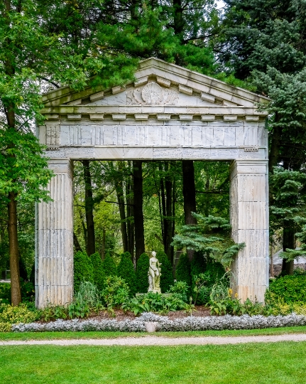 Stone Gate and Statue