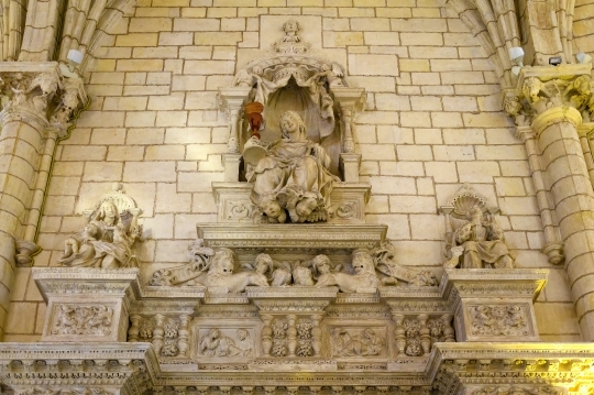 Stone Sculptures in Cathedral of Murcia