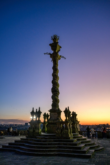 The Pillory of Porto or Pelourinho during the dusk hours.