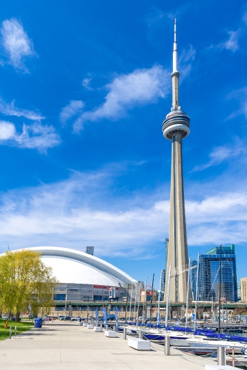 Toronto, Canada, CN Tower in a bright day