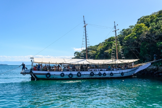 Tourist Ship In Island