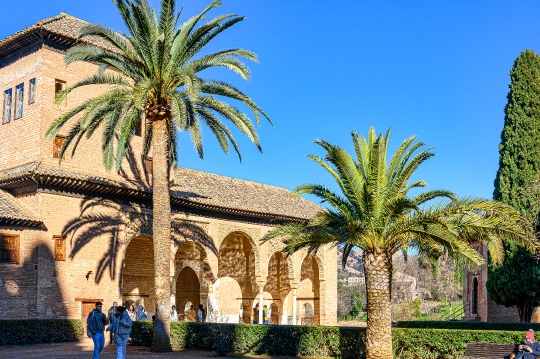 Tourists Sightseeing Alhambra