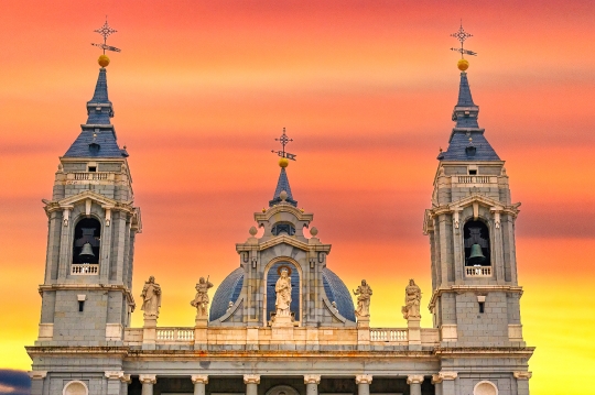 Tower Symmetry Almudena Cathedral