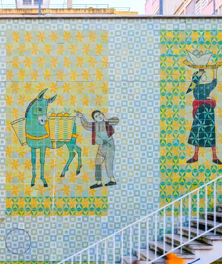 Traditional Portuguese Scene in Tiles