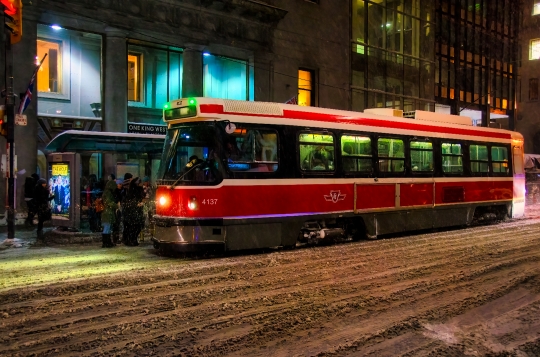 TTC Streetcar in Snow Storm